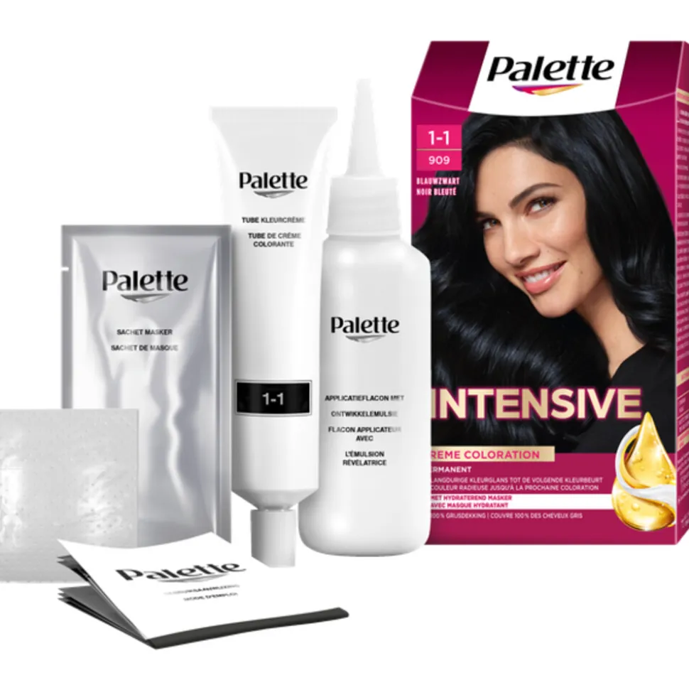Palette Palette Intensive Oil-Care Color Haarkleuring 909 Blauwzwart