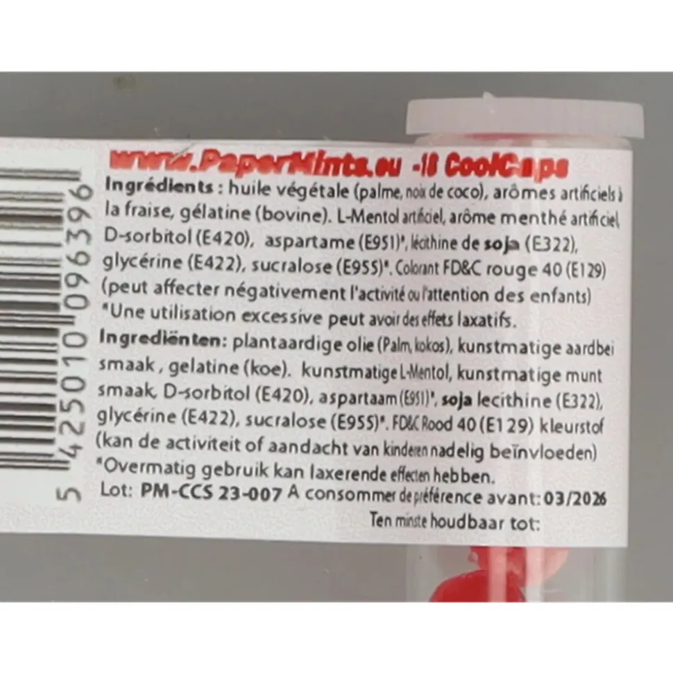 PaperMints CoolCaps Aardbei 18 stuks