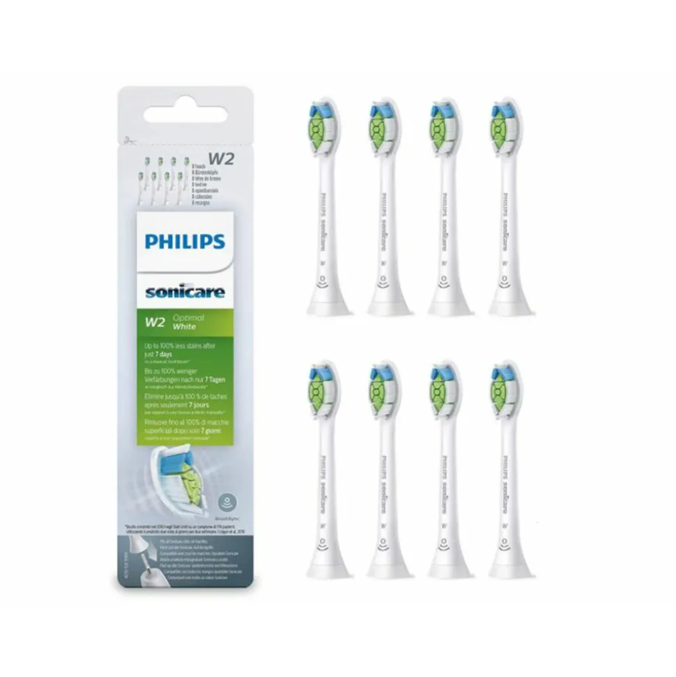 Philips Sonicare Opzetborstels Optimal White W2 Wit 8 Stuks