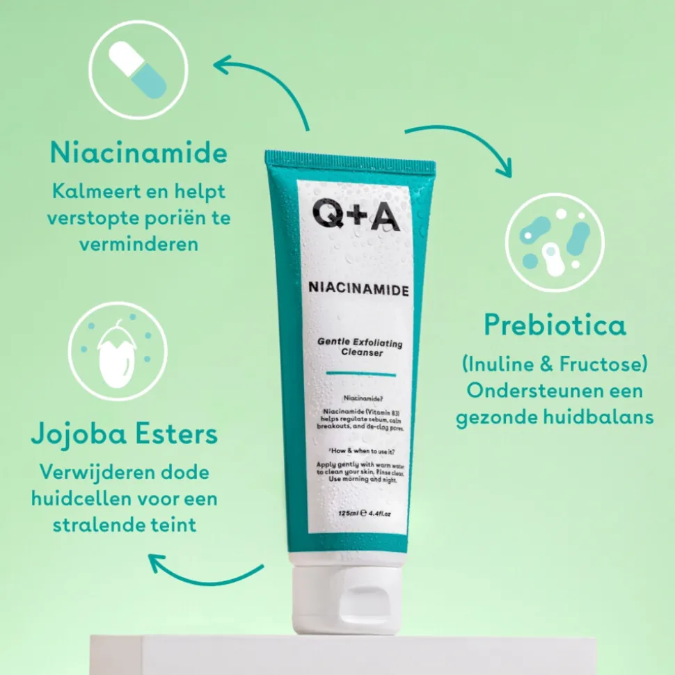 Q+A Niacinamide Exfoliating Cleanser 125 ml