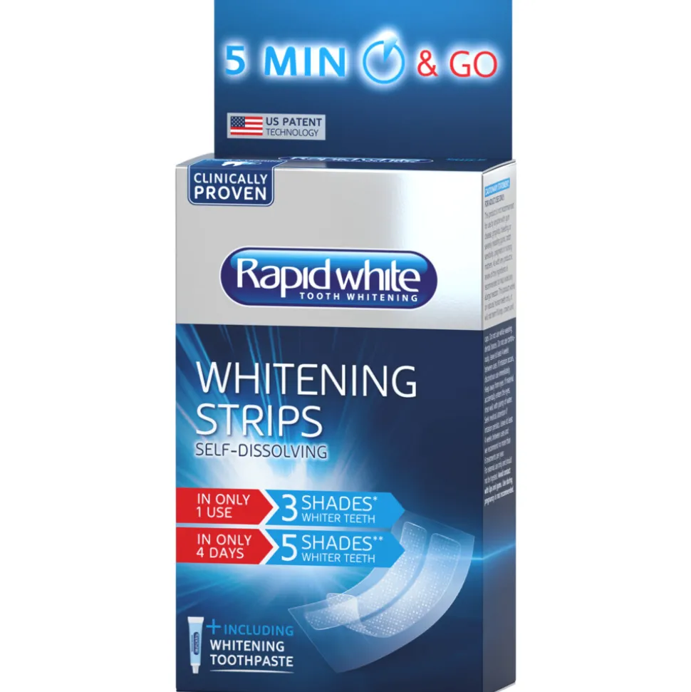 Rapid White Oplossende Bleaching Strips 16 stuks