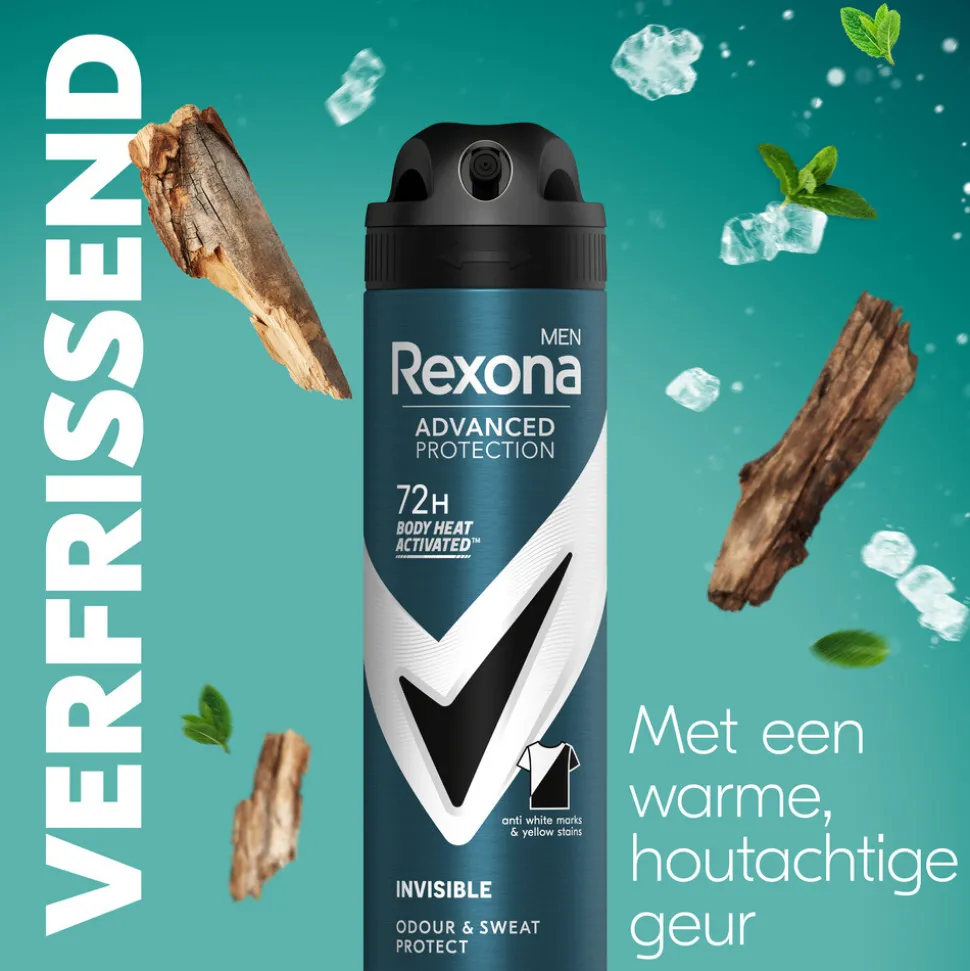 Rexona Men Deodorant Spray Advanced Protection Invisible 150 ml