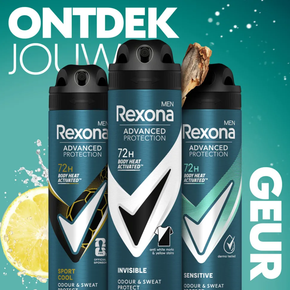 Rexona Men Deodorant Spray Advanced Protection Invisible 150 ml