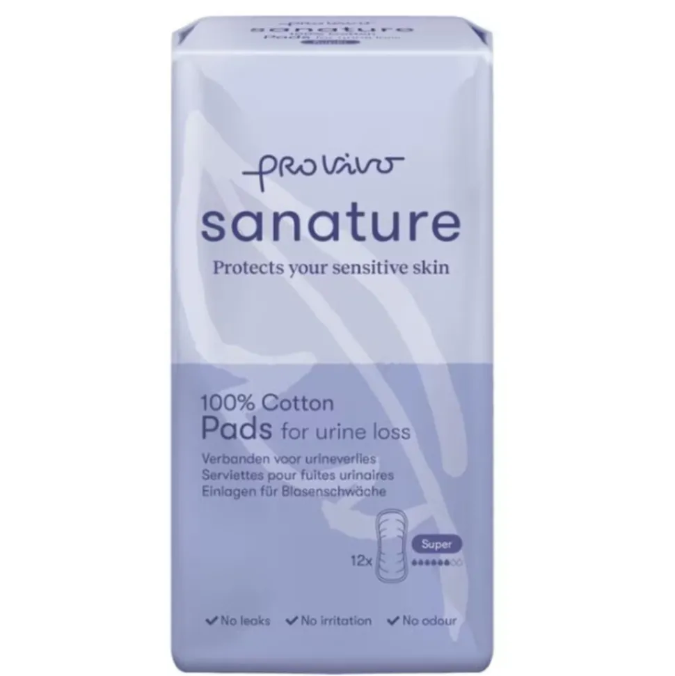 Sanature Pro Vivo 100% Katoenen Incontinentieverband Super 12 stuks