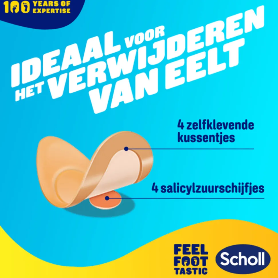 Scholl Eelt Verwijderpleisters 4 stuks
