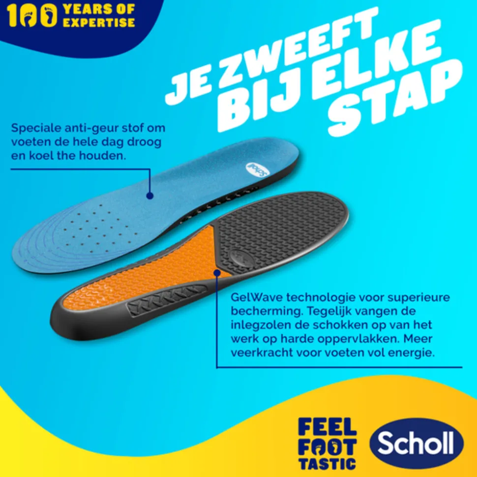 Scholl GelActiv Inlegzolen Professioneel Large Maat 41-46.5 1 paar