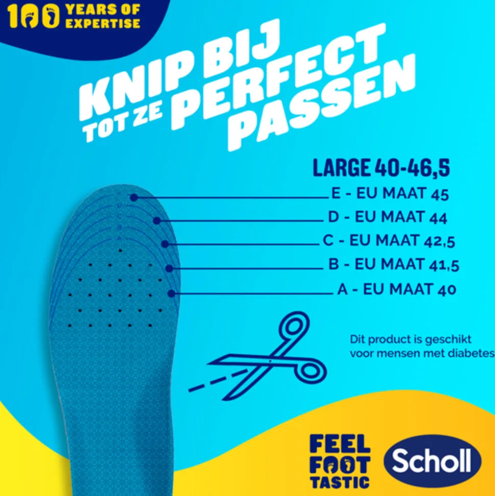 Scholl GelActiv Inlegzolen Professioneel Large Maat 41-46.5 1 paar
