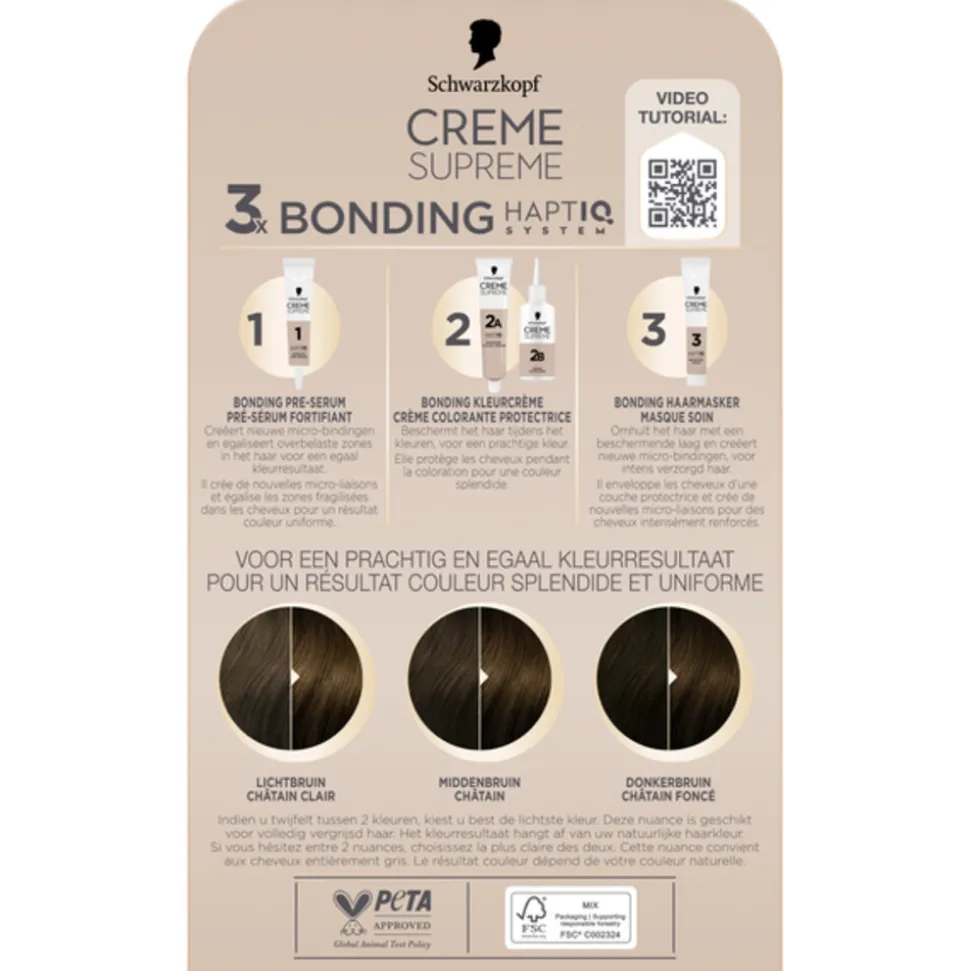Schwarzkopf Creme Supreme Haarkleuring 5-0 1 set