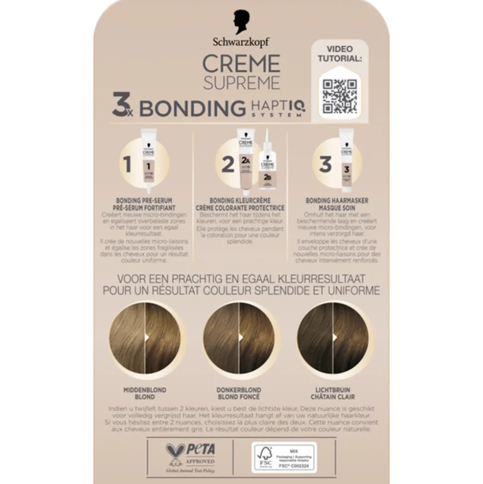 Schwarzkopf Creme Supreme Haarkleuring 7-0 1 set