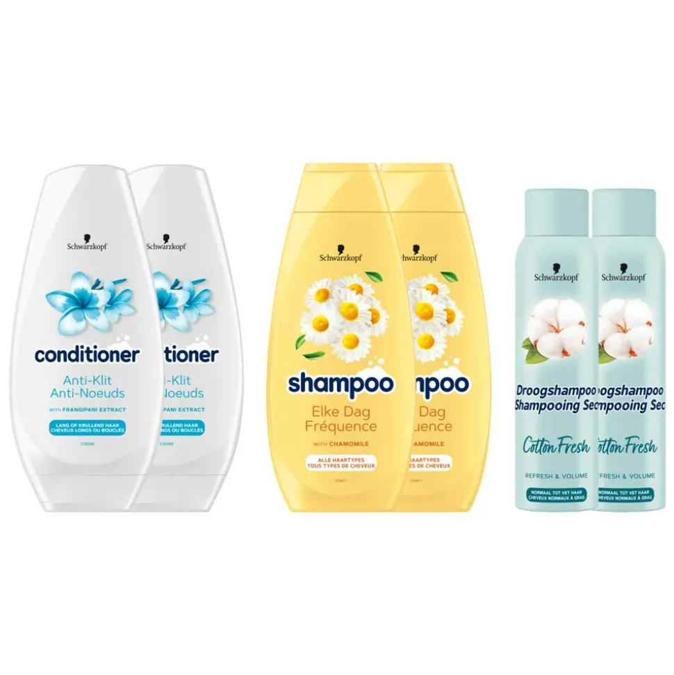 Schwarzkopf Elke Dag, Anti-klit Shampoo en Cotton Fresh Droogshampoo Pakket