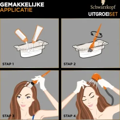 Schwarzkopf Uitgroeiset Haarverf Donkerbruin R4 1 set