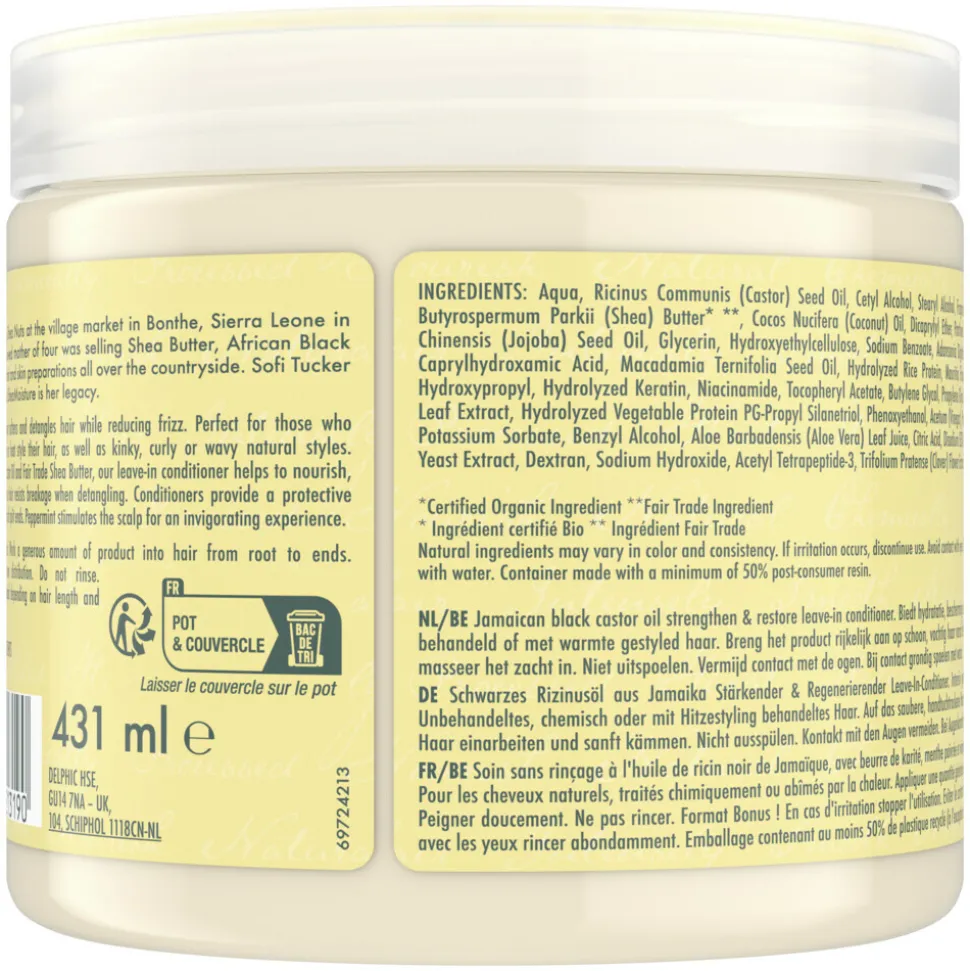 Shea Moisture Jamaican Black Strengthen & Restore Leave-In Conditioner 431 ml