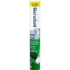 Steradent Kunstgebit Reinigingstabletten Active Fresh Plus 30 tabletten