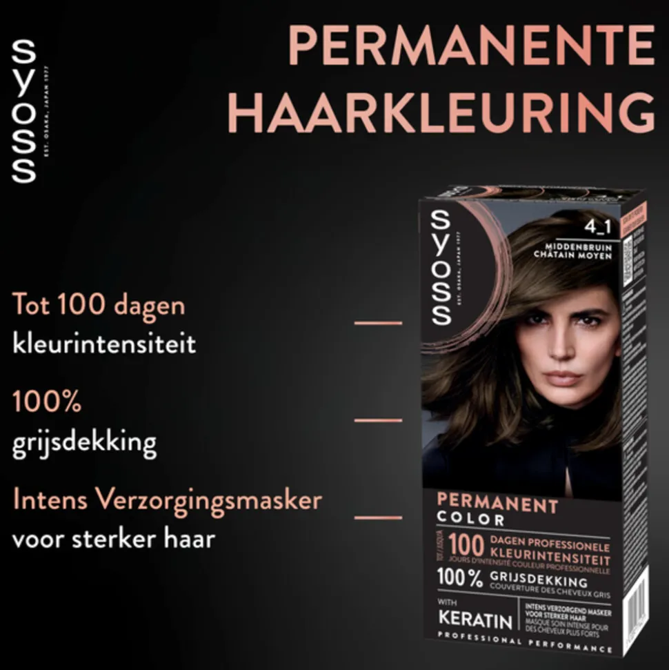 Syoss Baseline Haarverf 4-1 Middenbruin