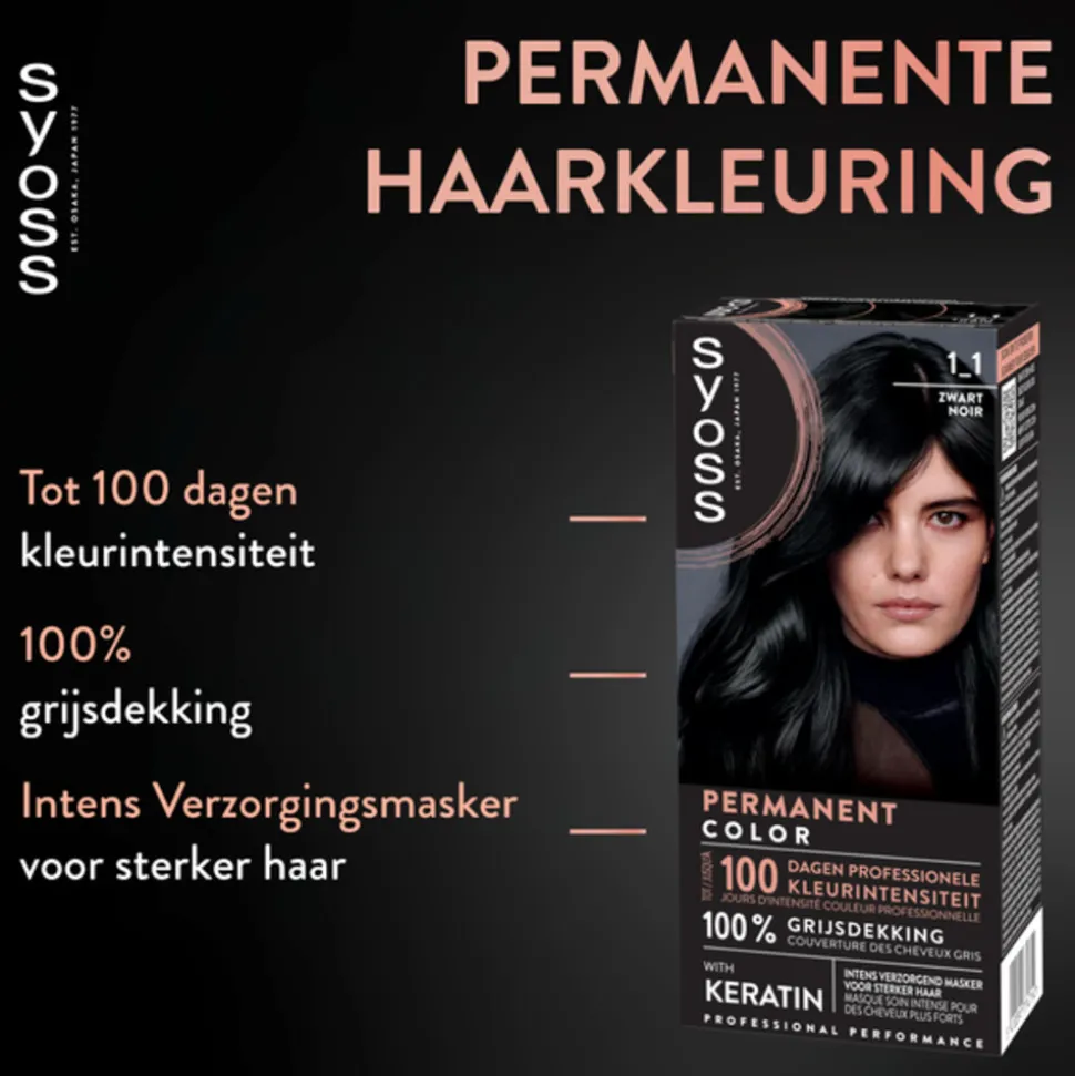 Syoss Baseline Haarverf 1-1 Zwart
