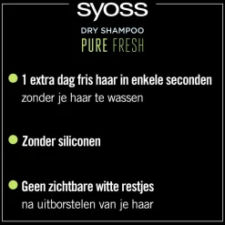 Syoss Pure Fresh Droogshampoo 200 ml
