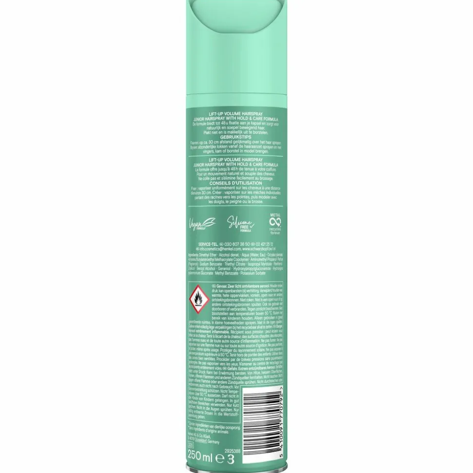 Taft Junior Hairspray Ultra Lift-Up Volume 250 ml
