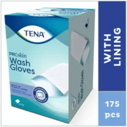 TENA Proskin Wash Gloves Plastic Binnenkant 175 stuks