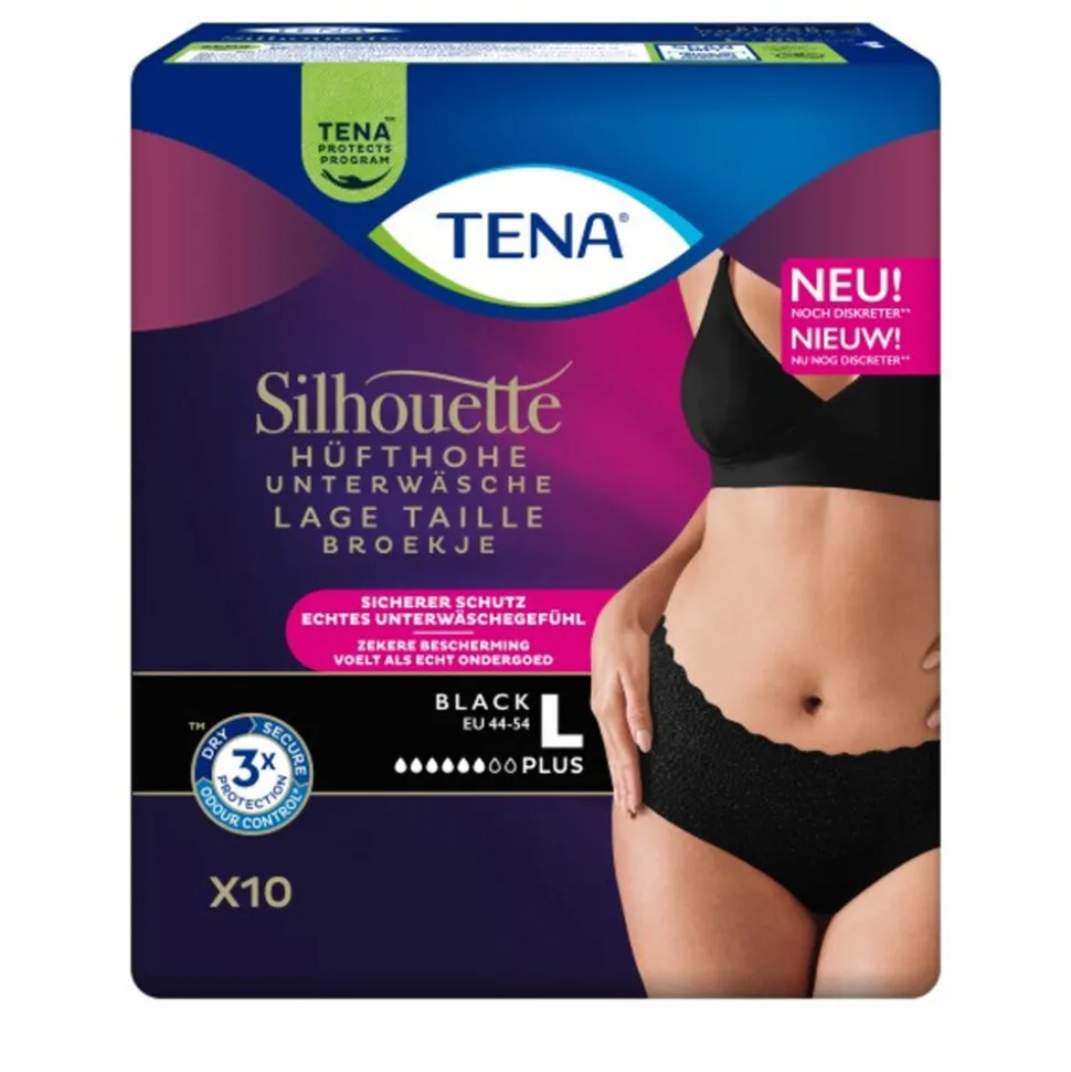 TENA Silhouette Underwear Low Waist Blanc Plus L 10 stuks