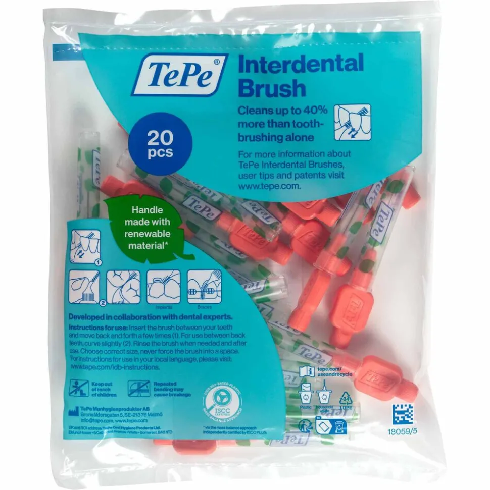 TePe Interdentale Ragers Extra Soft 0,5 mm Maat 2 Rood 20 stuks