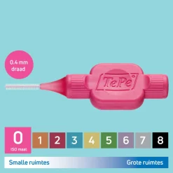 TePe Interdentale Ragers Original 0,4 mm Roze 6 stuks