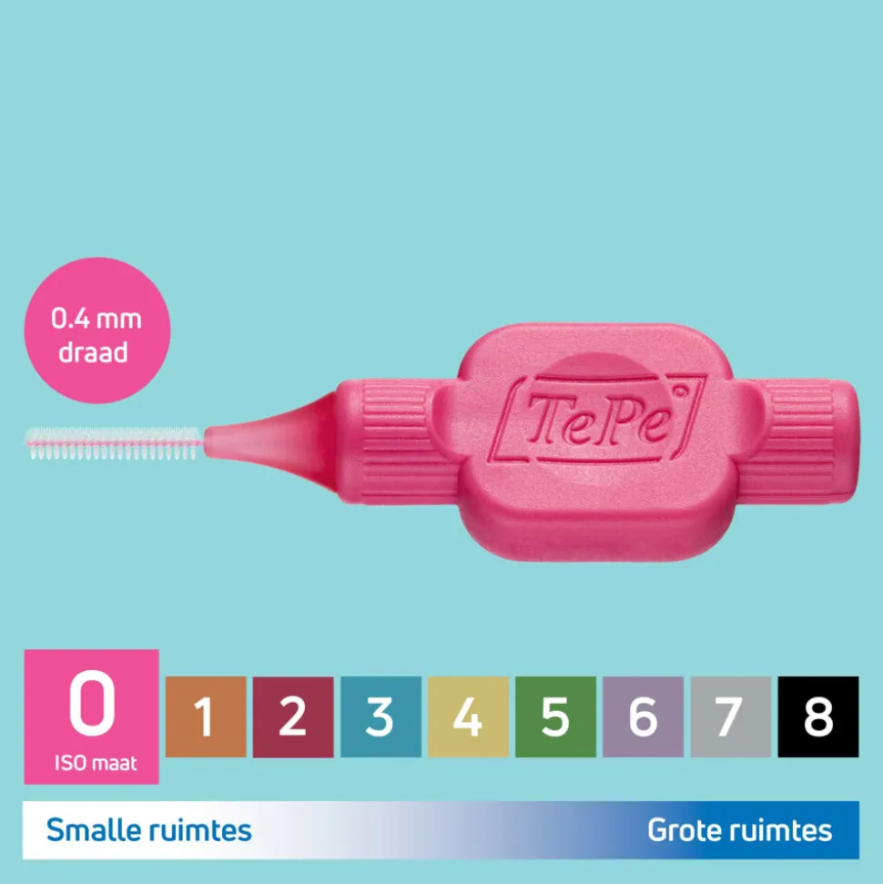 TePe Interdentale Ragers Original 0,4 mm Roze 6 stuks