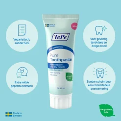 TePe Pure Tandpasta Mild Peppermint 75 ml