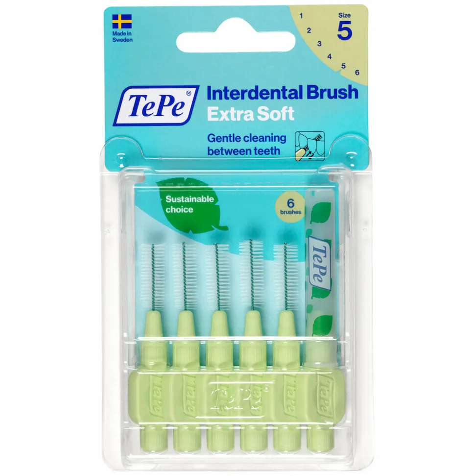 TePe Ragers Extra Zacht 0,8 mm Lichtgroen 6 stuks