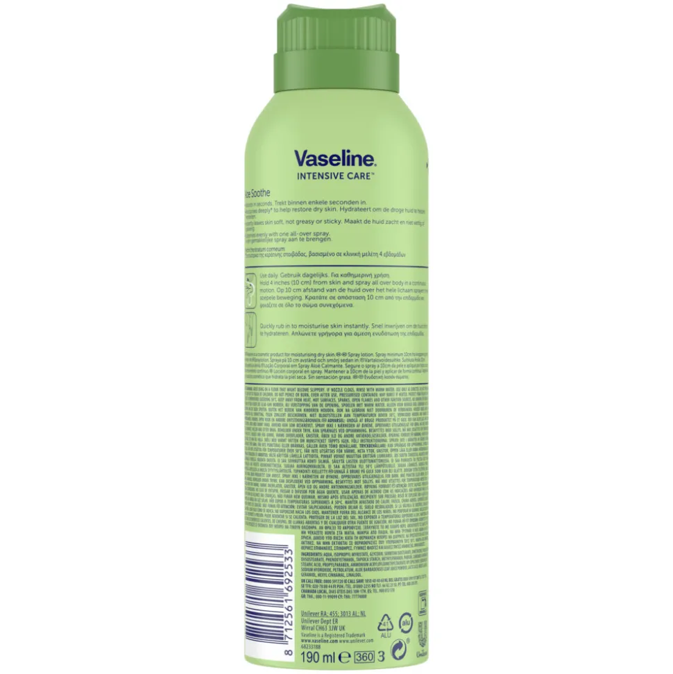 Vaseline Bodylotion Spray Aloe Soothe 190 ml