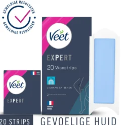 Veet Expert Koude Waxstrips Benen Sensitive 20 stuks