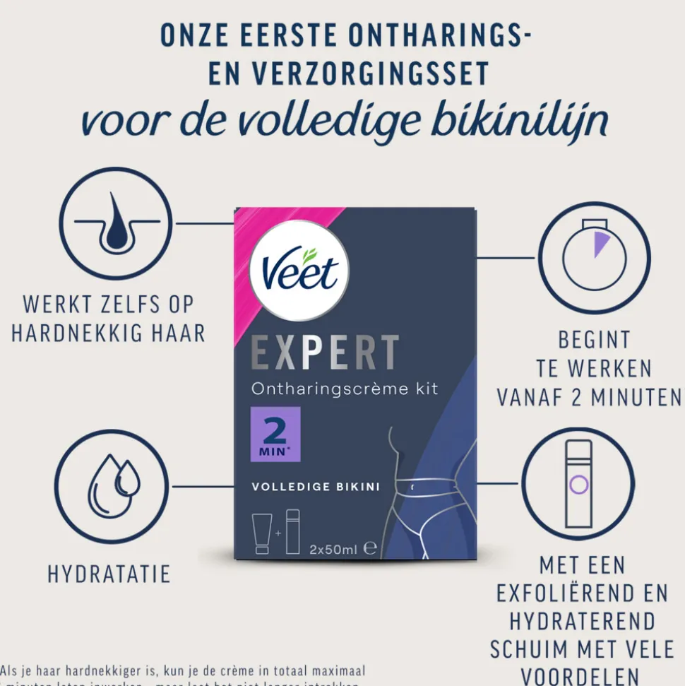 Veet Expert Ontharingscrème Bikini Kit 2 x 50 ml