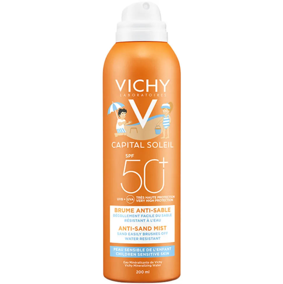 Vichy Capital Soleil Anti-Zand Mist Spray Voor Kinderen SPF 50+ 200 ml