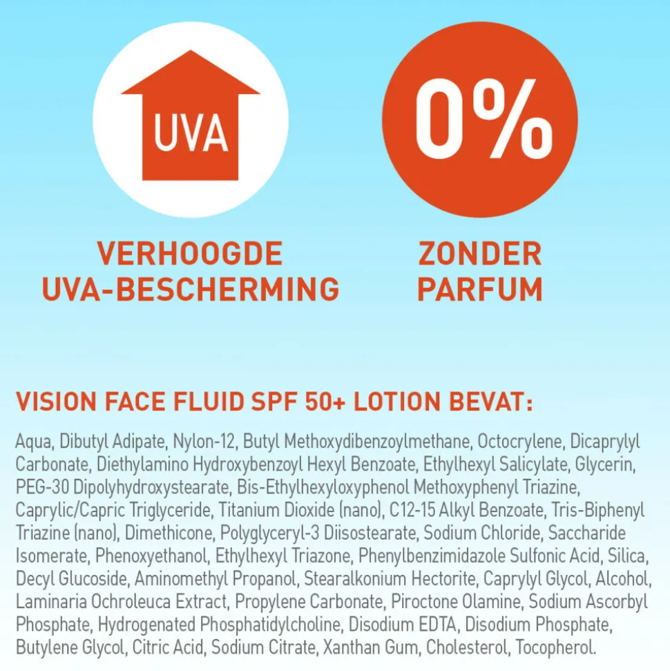 Vision Zonnebrand Face Fluid SPF 50+ 50 ml