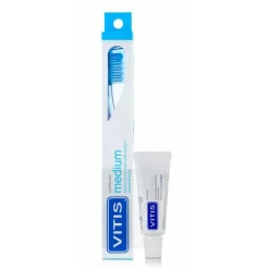 Vitis Tandenborstel + Mini Tandpasta Whitening 1 stuk