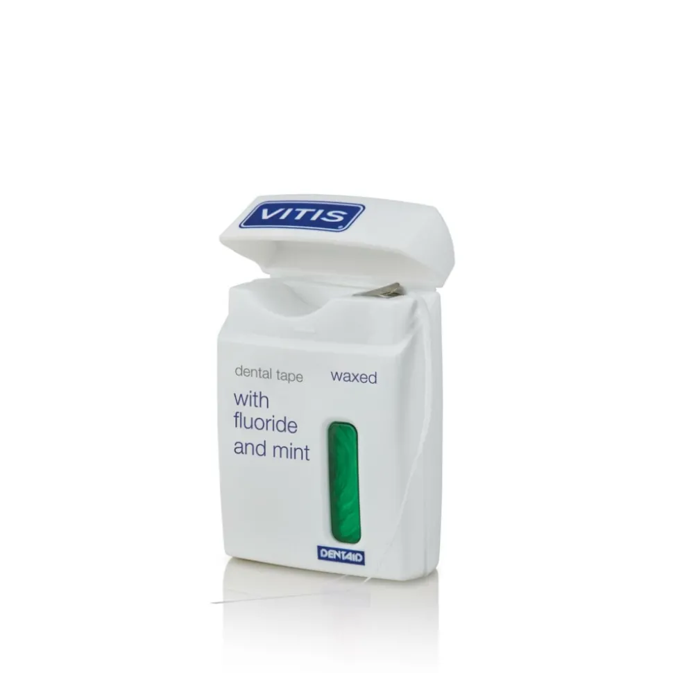 Vitis Waxed Dental Tape Fluoride & Mint 50 meter