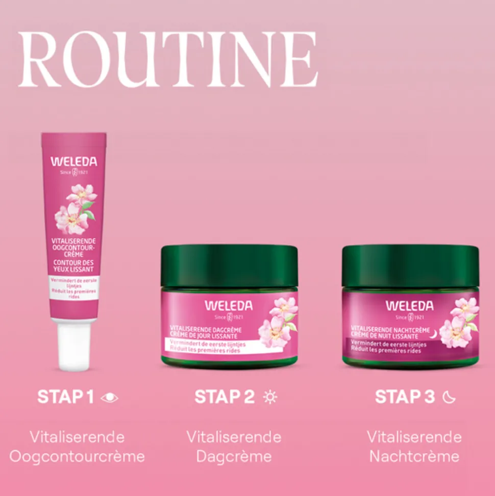 WELEDA Wilde Rozen & Witte Thee Vitaliserende Nachtcrème 40 ml