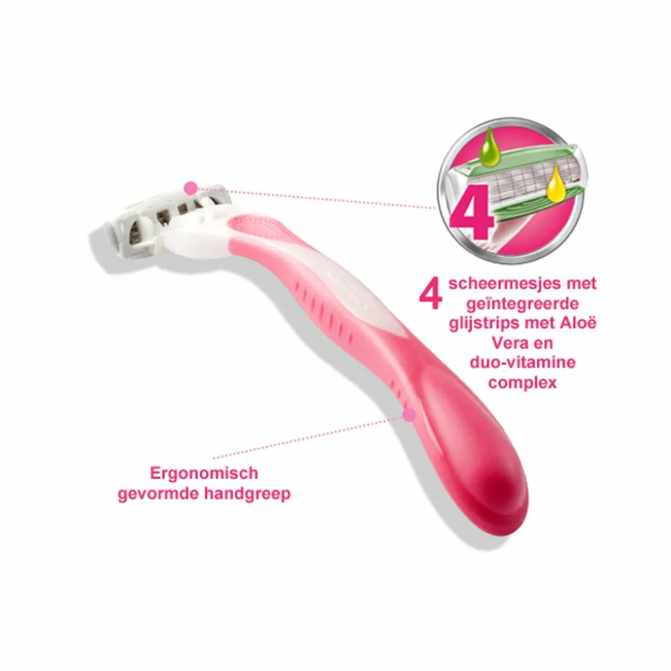 Wilkinson Wegwerpscheermesjes Quattro For Woman 4 stuks