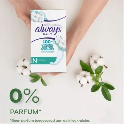 10x Always Dailies Inlegkruisjes Cotton Protection Normal 38 stuks