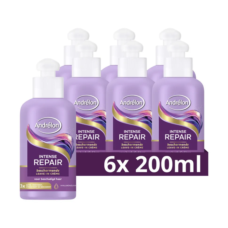 6x Andrélon Leave-In Creme Intense Repair 200 ml
