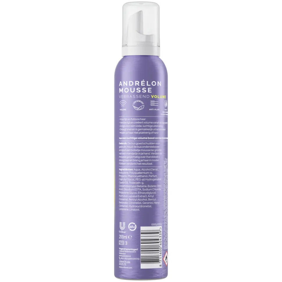 6x Andrélon Mousse Verrassend Volume 200 ml
