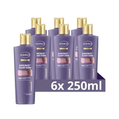 6x Andrélon Pro-Care Shampoo Amino+ Glossy Shine 250 ml