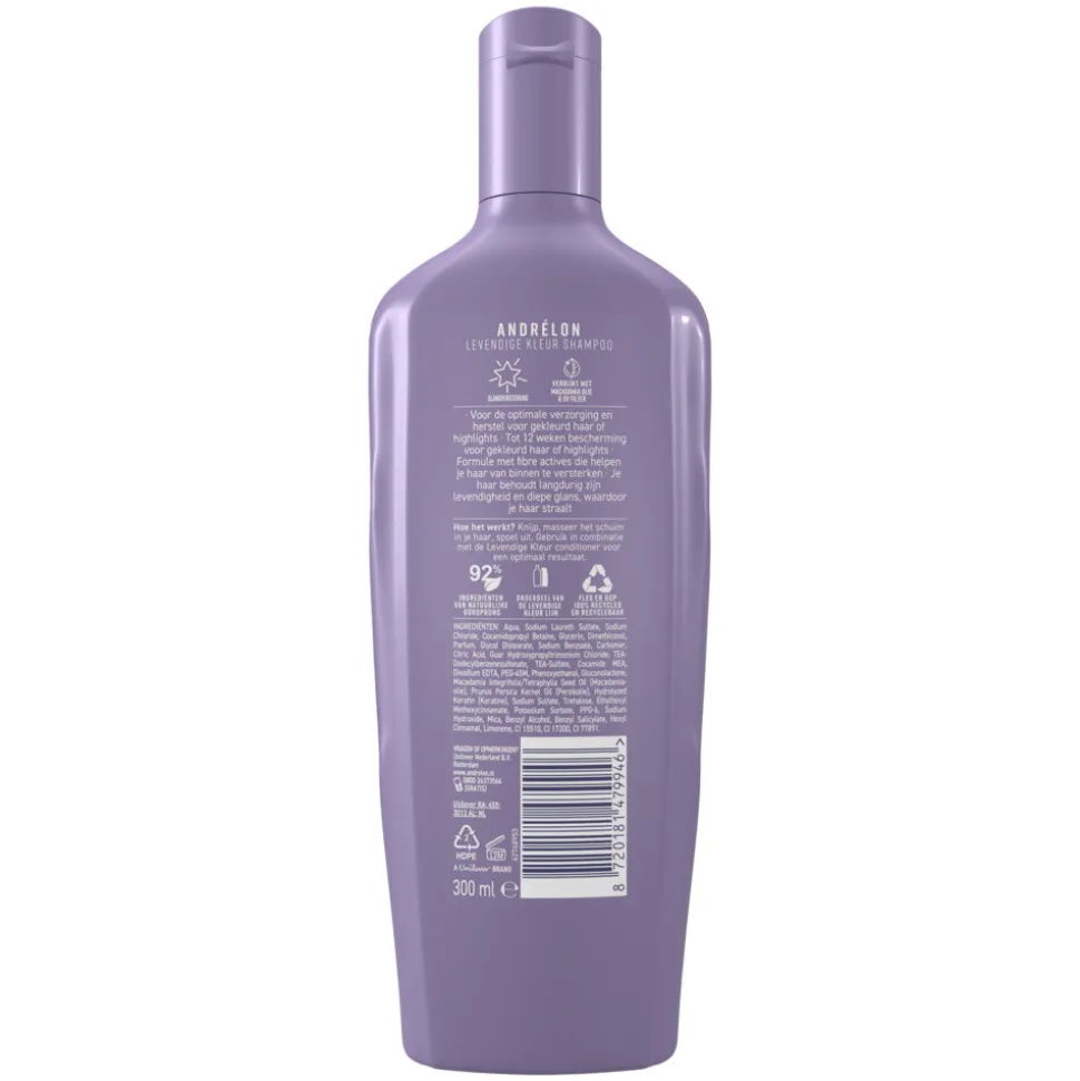 6x Andrélon Shampoo Levendige Kleur 300 ml