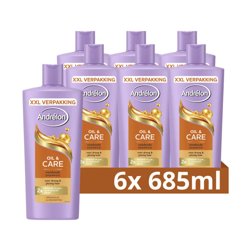 6x Andrélon Shampoo Oil & Care 685 ml