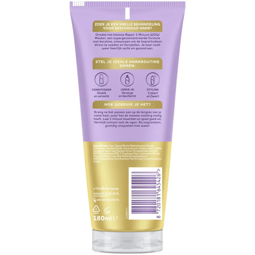 6x Andrélon WOW Masker Intense Repair 180 ml