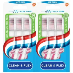 2x Aquafresh Tandenborstel Clean & Flex Hard 3 stuks