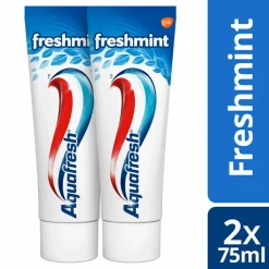6x Aquafresh Tandpasta Freshmint 3in1 Gezonde Tanden 2 x 75 ml