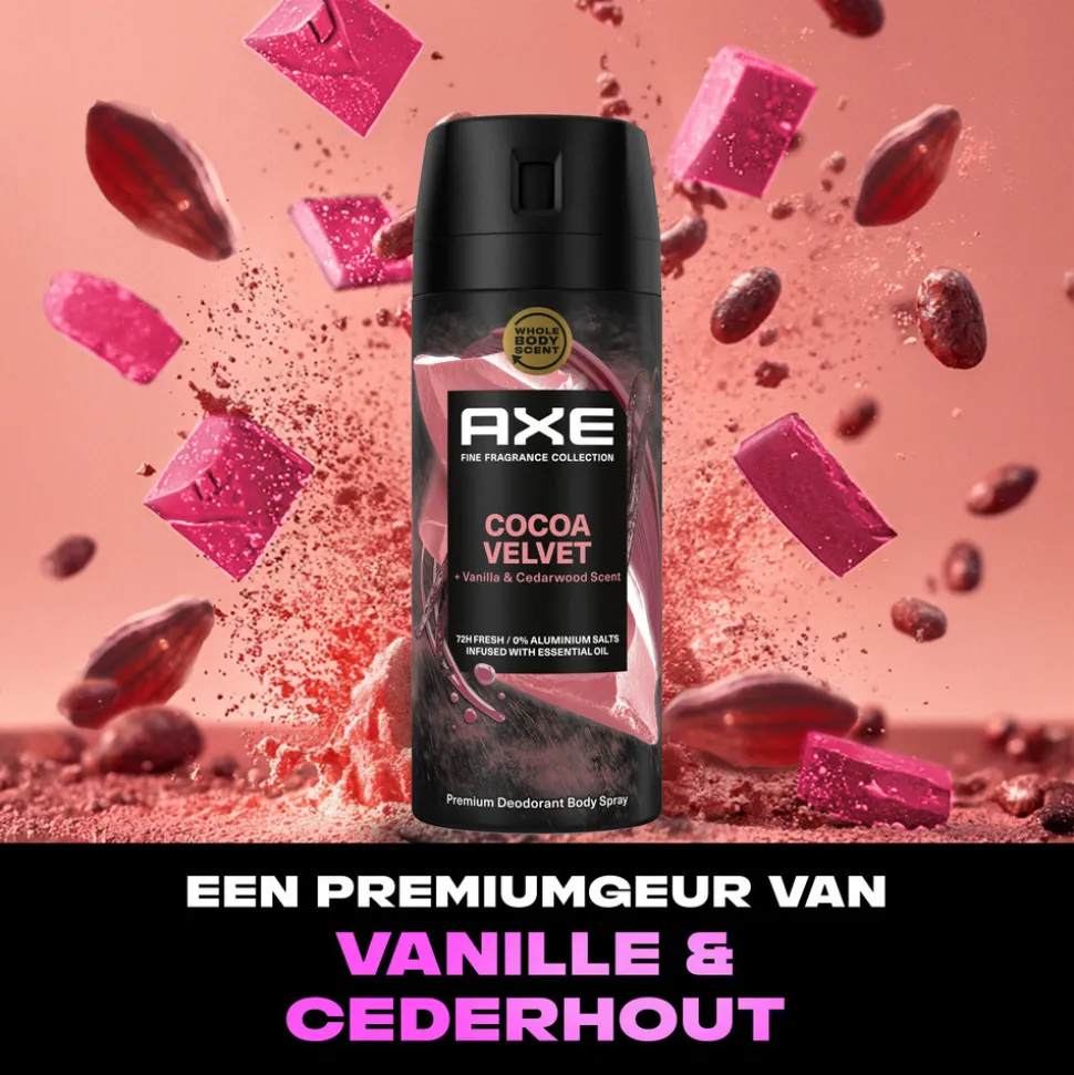 6x Axe Deodorant Bodyspray Cocoa Velvet 150 ml