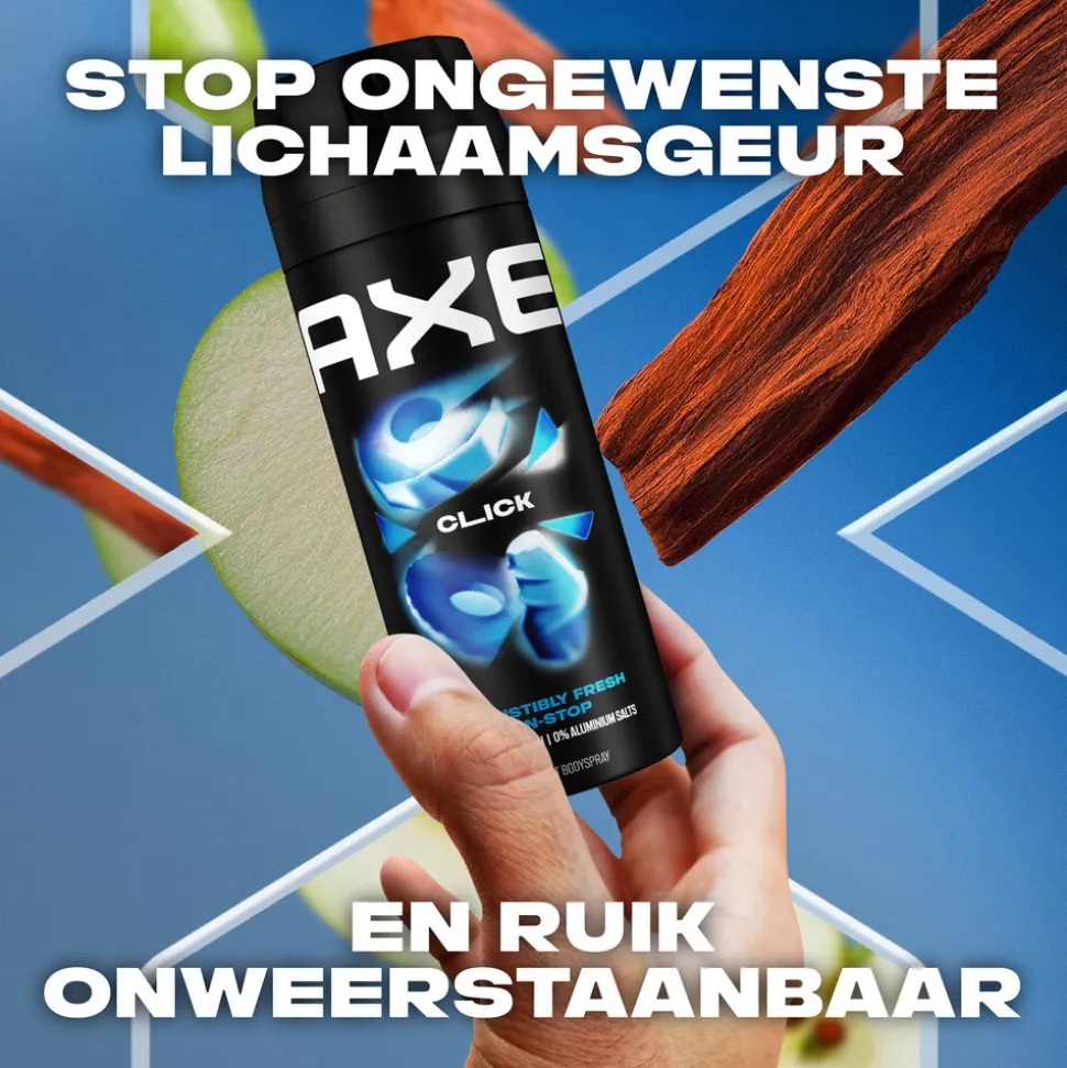 6x Axe Deodorant Bodyspray Click 150 ml