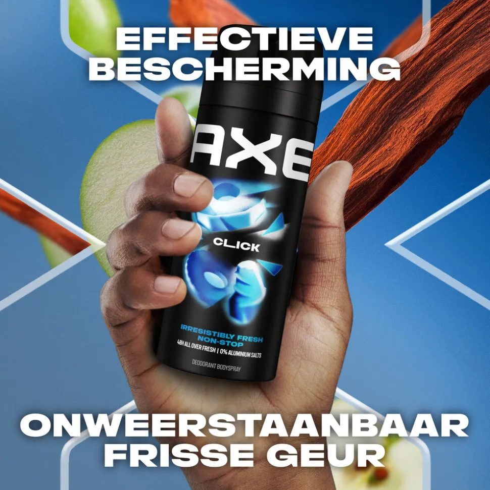 6x Axe Deodorant Bodyspray Click 150 ml