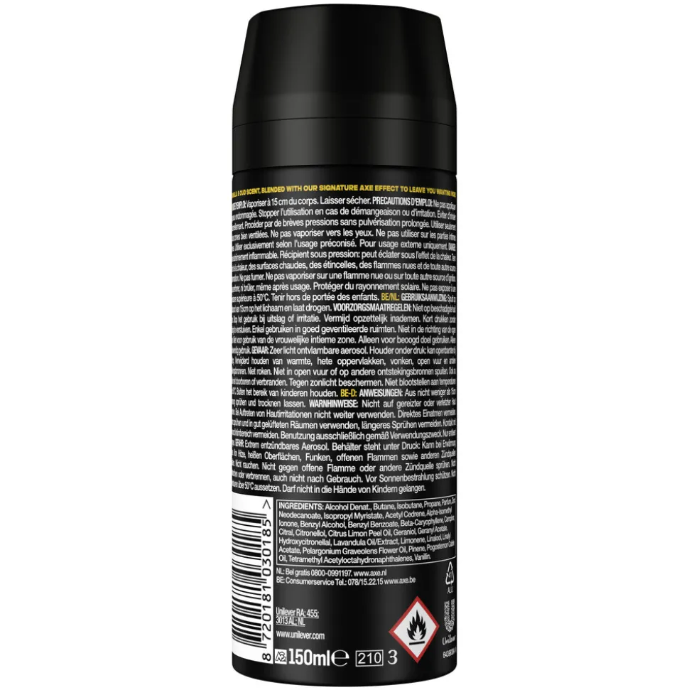 6x Axe Deodorant Bodyspray Gold 150 ml